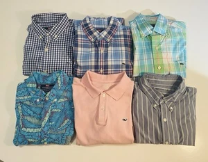 Vineyard Vines Abercrombie Fitch Button Down Polo Lot Of 6 Shirts Boys XL (18) - Picture 1 of 11