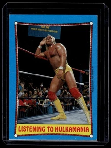 1987 Topps WWF #38 Listening to Hulkamania - Picture 1 of 2