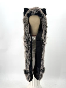 SpiritHoods Kids Northern Rocky Mountain Wolf Faux Fur Spirit Hood Hat - Picture 1 of 8