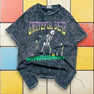 Camiseta Y2K Grateful Dead 1992 Gira de Verano Hombres Gris Medio Calavera Banda Música Camisa - Imagen 1 de 13