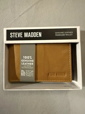Steve Madden Men’s Passcase Wallet 100% Genuine Leather RFID Protection  - Image 1 of 3