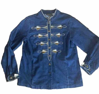 Chaqueta vaquera BOB MACKIE S vintage para mujer USABLE ARTE BORDADO Foto 1 de 4