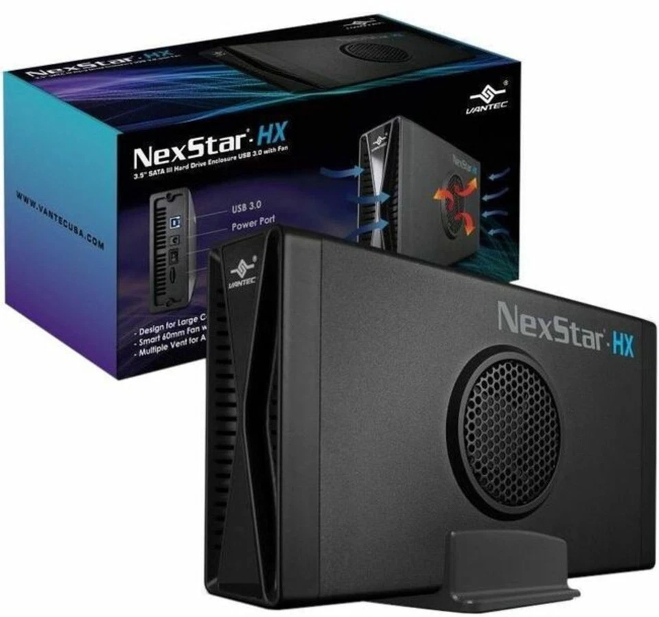 NexStar HX, 3.5" SATA III Hard Drive Enclosure USB 3.0 With Fan (NST-387S3-BK) - Image 1 of 1