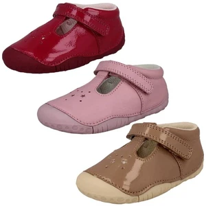 Girls Startrite Casual Leather Pre-Walker T-Bar Shoes With Star Details Tumble - Picture 1 of 19