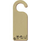'Stylised Cat & Dog' 200mm x 72mm Door Hanger / Sign (DH00027567)