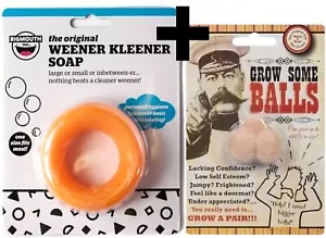 Weener Kleener Cleaner Willy Pecker Soap + 1 Grow Pair of Balls ~ COMBO SET - Picture 1 of 3
