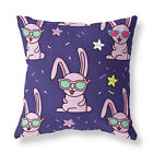 Pink Rabbits Sunglasses Zip FILLED CUSHION Purple Designer