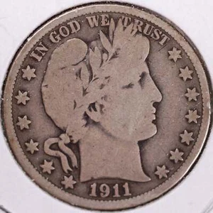 1911-D Barber Half Dollar, Very Good,Circulated Coin, Store #H911D03 - Picture 1 of 2