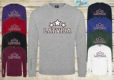 LATVIA JUMPER Latvian Style Unisex SWEATSHIRT 3 stars zvaigznes Latvija
