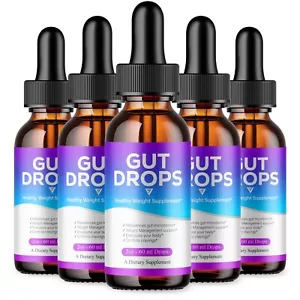 (5 Pack) Gut Drops Supplement GutDrops Maximum Strength Overall Wellness (10oz) - Picture 1 of 9