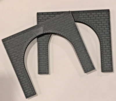 Portales de túnel de tren único de piedra escala HO X2 - Paisaje ferroviario modelo H0 4 pulgadas Foto 1 de 4