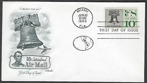 C57 Artmaster FDC - 10-cent Airmail - Liberty Bell - Picture 1 of 1