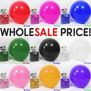 100 X Latex PLAIN BALOON BALLONS helium BALLOONS Quality Party Birthday Wedding - Picture 1 of 23