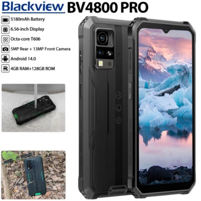 Blackview BV4800 PRO 4G LTE Rugged Smartphone Android 14.0 Mobile Outdoor Global - Image 1 of 4
