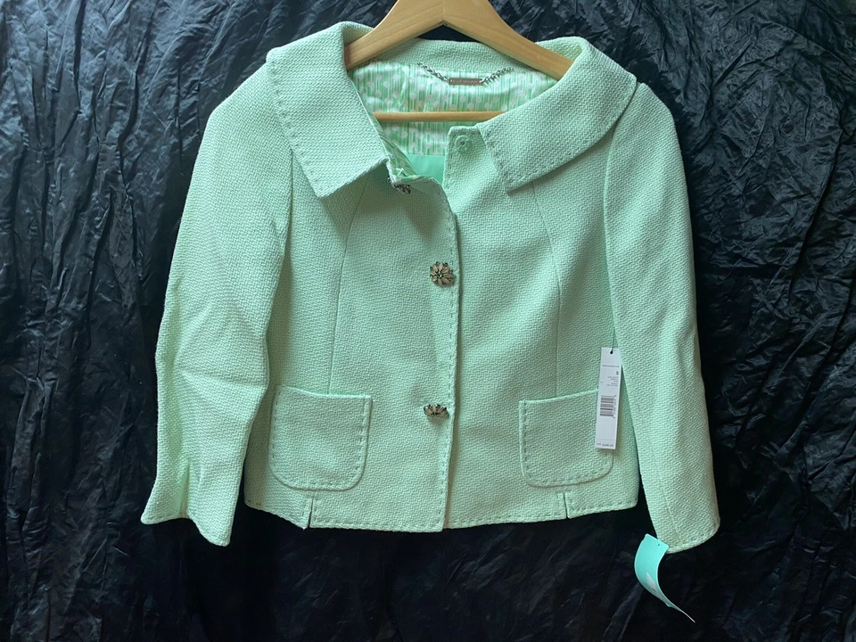 Chaqueta Blazer Pequeña Elie Tahari Verde Lima - Chaqueta Elsa $398 Foto 1 de 4