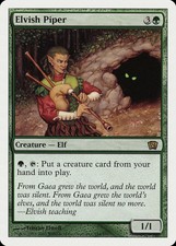 Elvish Piper 8th Edition HEAVILY PLD Green Rare MAGIC GATHERING CARD ABUGames