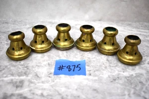 Juego de 6 seguidores de velas de latón vintage para velas de tamaño 3/4" (#875) chalice co. - Imagen 1 de 6