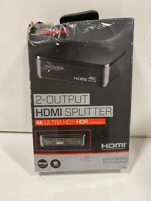 Rocketfish 2-Output HDMI Splitter with 4K at 60Hz and HDR Pass-Through - Image 1 of 2