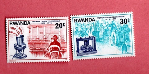 RWANDA 2 CENTENARY POSTAGE STAMP FRIST CALL BY BELL Cover