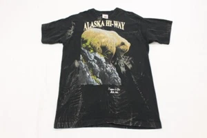 Vintage Alaska T-Shirt Trapper's Den Bear Wildlife Men's Medium - Picture 1 of 8