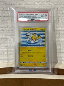 Psa 10 Yokohama’s Pikachu Holo Pokemon Center Promo 281/SM-P Japanese Set 2018 - Picture 1 of 1