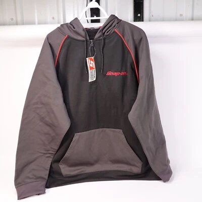 Snap On Black and Gray Hooded Pullover New Size XL 1/4 Zip SSX17R1 - Image 1 of 4