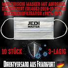 10 Stck Medizinische Masken Zertifiziert EN14683:2019-10 Typ IIR Jedi Master