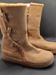 Ladies Rocket Dog Flat Mid Length Calf Suede Brown Boots Size 4 - Picture 1 of 10