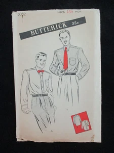 Camisa de vestir vintage para hombre Butterick #3082 década de 1950 - Imagen 1 de 4