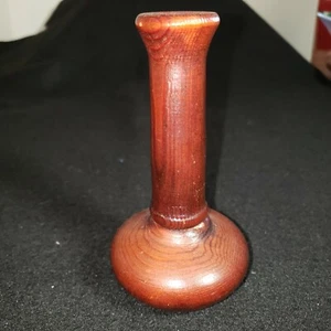 Redwood Bud Vase Hand Carved California Redwood Lovely Patina - Picture 1 of 6