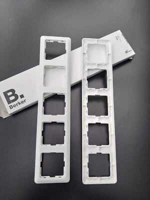 NEUWARE Berker Modul 2 polarweiß glänzend 5fach Rahmen 21780 fünffach 5er 101509 - Bild 1 von 4