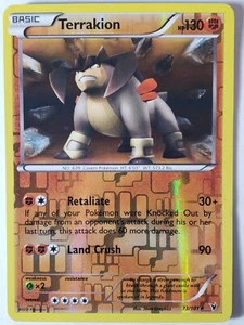 REVERSE HOLO Terrakion 73/101 VLP - RARA Carta Pokemon Nobili Vittorie - Foto 1 di 3