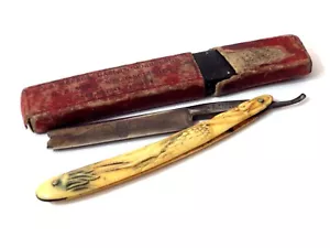 Antique Germany PERES SOLINGEN 39 Straight Razor Stahl - RARE Railway Type - Picture 1 of 10