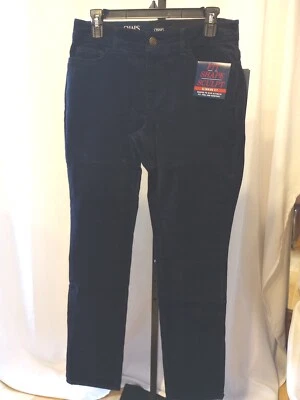 Chaps Womens Size 8 Corduroy Pants Fit Shape Sculpt Slimming Blue MSRP $60 NWT - Image 1 of 4
