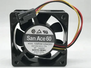 Sanyo San Ace 60 109R0612S4D01 12V 0.17A 6025 6cm Fan - Picture 1 of 3