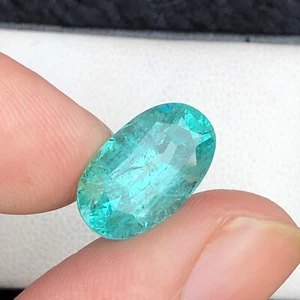 7 CT Natural Neon Blue Paraiba Like Color Tourmaline Gemstone From Afghanistan - Picture 1 of 12