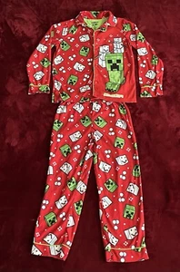 Minecraft Boy’s Red Pajama Set Size Small - Picture 1 of 4