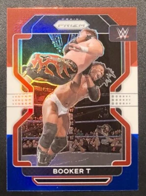 2022 Panini Prizm WWE - Red White & Blue Prizm #146 Booker T - Image 1 of 2