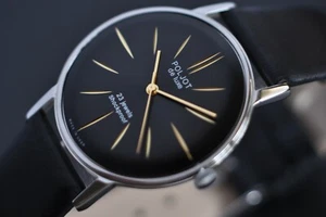 NOS! Orologio Poljot De LUXE Extra SLIM Uomo Vintage URSS Cassa St.Steel R. - Foto 1 di 11