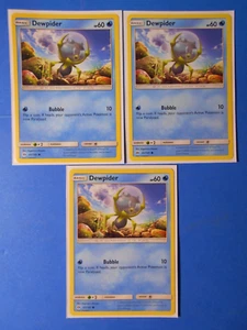 3x Dewpider 45/149 Pokemon card Sun & Moon base set common NM - Picture 1 of 1