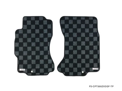 P2M Race Floor Mats Dark Grey Front for 1990-1996 Nissan 300ZX Z32 Coupe 2+2 - Image 1 of 3