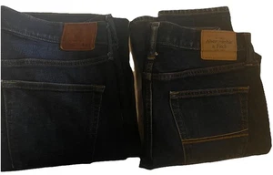Pair of Abercrombie & Fitch Jeans Men 31x32 Skinny Fit Straight Denim PAIR OF 2 - Foto 1 di 12