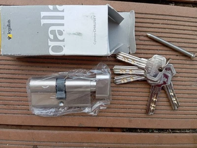 NEUF CYLINDRE DE SECURITE DE SERRURE DE PORTE A BOUTON VERROU LEGALLAIS  30 X 30 - Photo 1/4