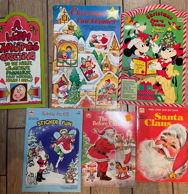 Libro de actividades para colorear vintage Disney Christmas Fun 'N Games Twinkle the Elf Foto 1 de 4