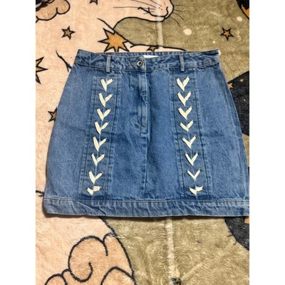 Minifalda vaquera para mujer Endless Rose azul detalle con cordones mediana Foto 1 de 3