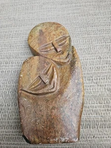 Vintage handgeschnitzte afrikanische Stein Mutter Kind Skulptur - Bild 1 von 8