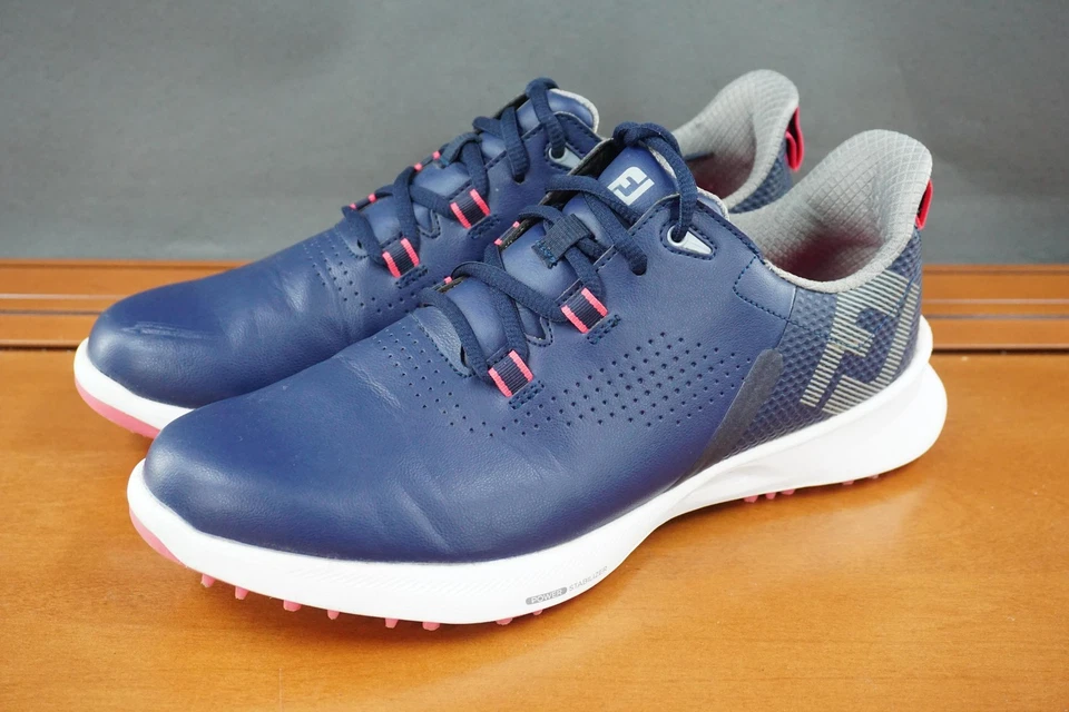 Zapatos de golf FootJoy para hombre talla 9,5 rosa marino sin clavos cómodos con cordones 92374 Foto 1 de 4