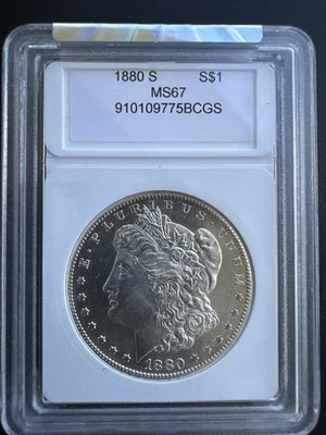 1880-S San Francisco Morgan Silver, an ICGrading MS, Immaculate Appearance  - Image 1 of 2