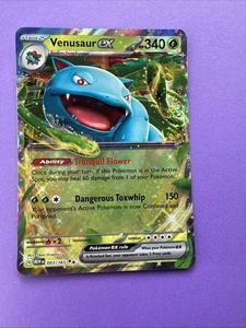 Venusaur ex 003/165 – SV Scarlet & Violet 151 Holo Ultra Rare Pokémon TCG NM - Picture 1 of 2