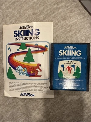 Skiing (Atari 2600, 1980) Activision Cartridge + Maunal Tested Great Condition - Image 1 of 4